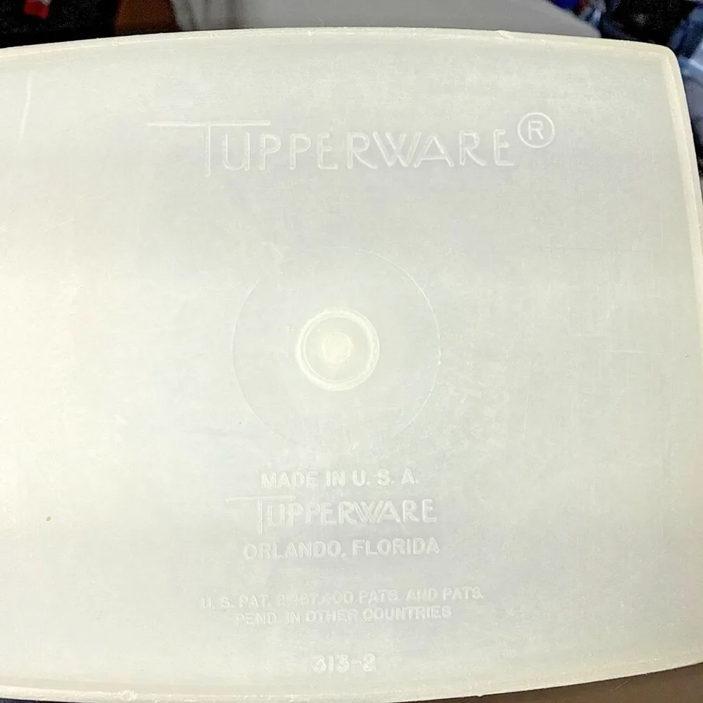 Vintage Tupperware 2 Piece Set Tall Storage Containers - 8